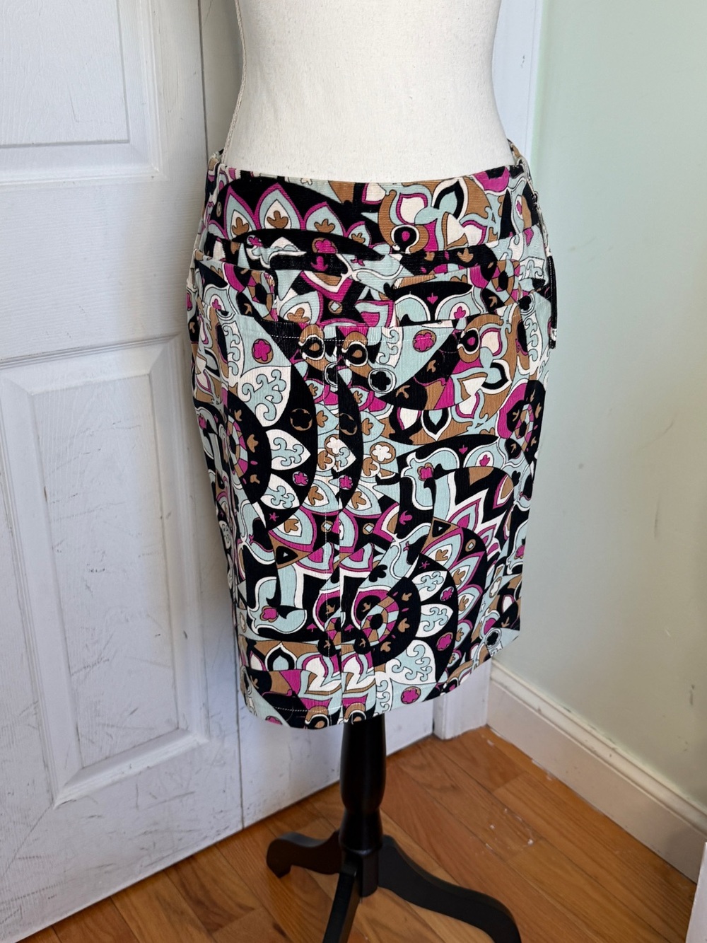 Y2K Paisley Bohemian Elle Woods Pucci Esq Skirt by Etcetera Sz 6